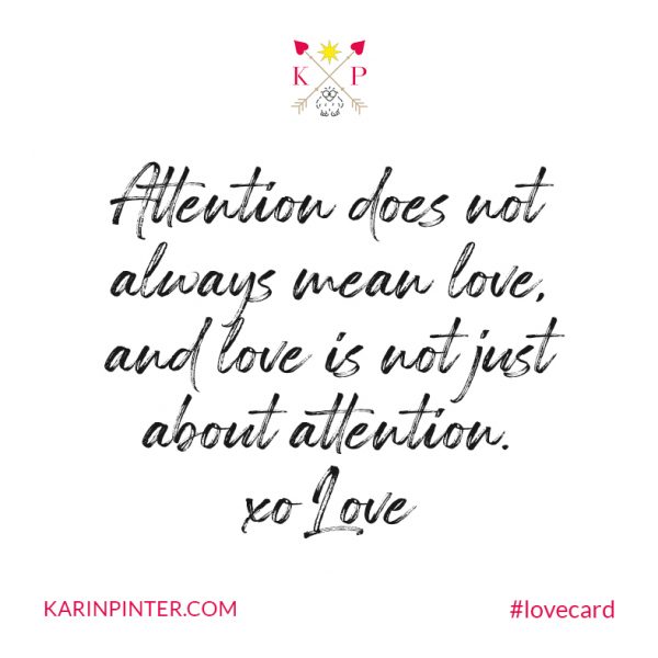Love and Attention - Love Card © Karin Pinter